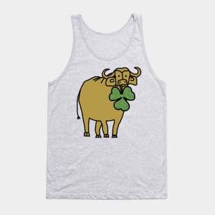 Gold Ox with Shamrock for St Patricks Day Tank Top